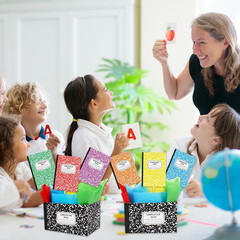 Back to School Centerpieces Sticks Composition Notebook Party Table Toppers with