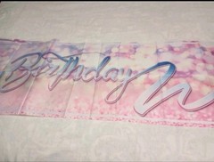 Large 9.8 x 1.6 ft Happy 62nd Birthday Banner Pink Indoor or Outdoor Sign