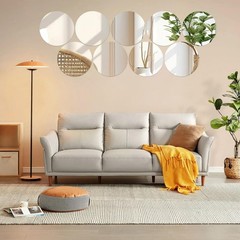 8 Pack round Mirrors for Centerpieces, 6″ Small Acrylic Mirrors Candle Plate Cir