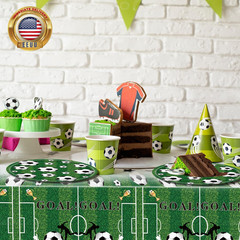 Soccer Theme Party Decorations,41Pcs Soccer Birthday Party Supplies Tableware Se