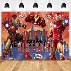 Avengers Spiderman Hulk Backdrop Birthday Party Banner Studio Home Background