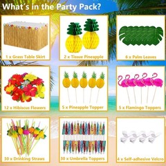 Tropical Luau Party Decorations Set Hawaiian Beach Theme Party Favors