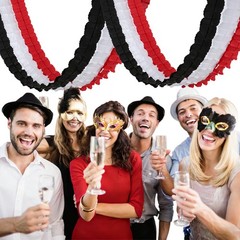 Red Black White Party Decorations-Graduation Hanging Streamers 4 Leaf Clover …