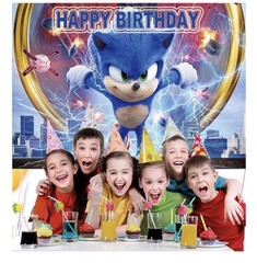 Sonic Hedgehog Birthday Party Banner (5×3) (DLT5)