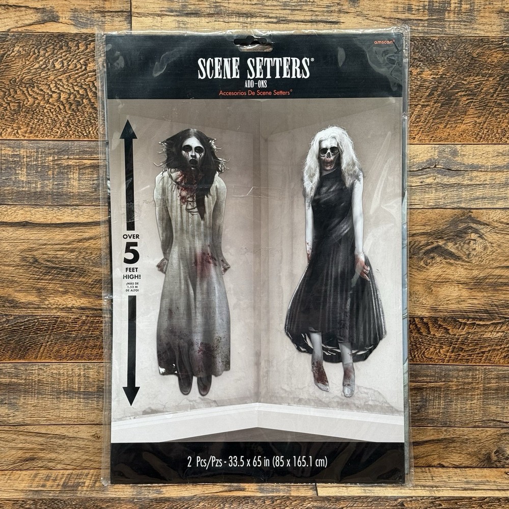 Scene Setters Scary Ghosts Skeletons Halloween 5ft Wall Door Decoration x 2