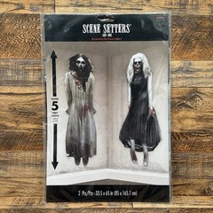 Scene Setters Scary Ghosts Skeletons Halloween 5ft Wall Door Decoration x 2