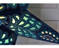 SEALED 5 PACK 24″ BLUE MONARCH GLITTER Illuminated Paper Star Lantern Lampshade