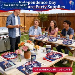 168 PCS 4th of July Decorations Patriotic Party Supplies 250th Anniversary Ameri