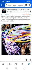 TBOLLY 100pcs LED Light Up Wands, Multicolor Ribbon, Plastic, Wedding