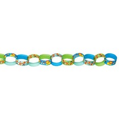 One Wild Boy Jungle Animal Cute 1st Birthday Party Decoration Chain Link Garland