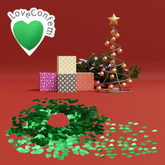 60g Love Heart Table Confetti 15mm Party Glitter Sequins Plastic Confetti Sprink