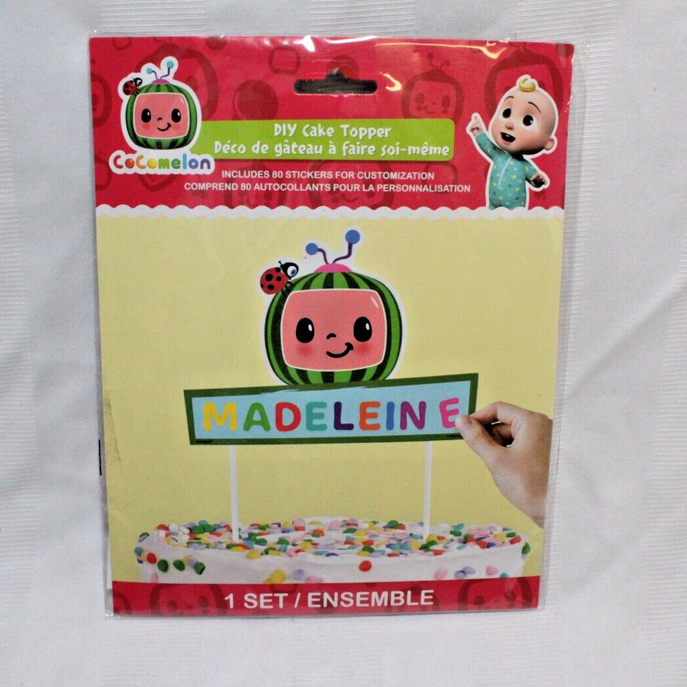 Cocomelon Diy Cake Topper 1 set includes 80 stickers