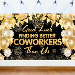 Farewell Banner for Colleagues – Good Luck Decorations for Going Away Party
