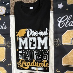 2026 Graduation Hanging Banner Set Black Gold White Congrats Grad Class of 2026