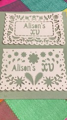 Papel Picado Party Decorations Custom Name Sign Floral Multicolor