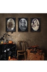 Changing Face Skeleton Scary Indoor 3D Hanging Halloween Decorations (3 pack)