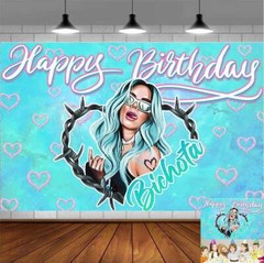 Bichota Karol G Birthday Backdrop Baby Shower Banner Vinyl Party Decor 5x3ft