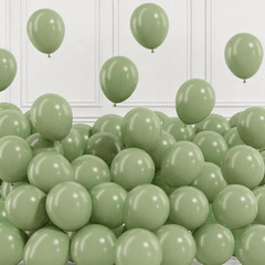 Sage Green Balloons, 50Pack 5 Inch Small Mini Light Green Latex Party Balloons f