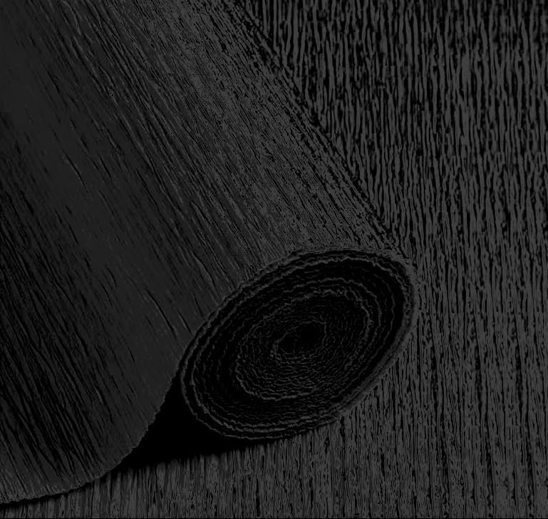 Black Crepe Paper Roll 17 Inch x 8.2 Ft Wedding Large Festival Party Decor