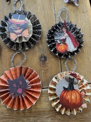 Halloween Cutout Decorations Lot -Cat-Some Vintage, some handmade!