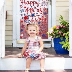 9 Sheets 4th of July Window Clings USA Stars Shape Fireworks Window Decals Patri