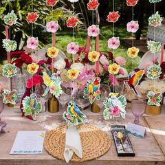 Hawaiian Party Decorations Hawaiian Flower Tropical Birds Garland Door Decoratio