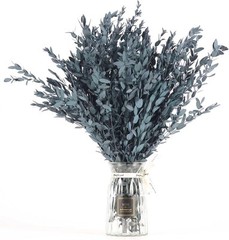 Dried Eucalyptus Leaves Preserved Greenery Stems, 8-14 PCS 2-blue
