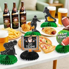 10Pcs Football Honeycomb Centerpieces Birthday Party Decor for Table Party Favor