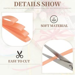 1/4 Inches x 50 Yards Satin Ribbon Roll Gift Wrapping Ribbon, Rose Gold