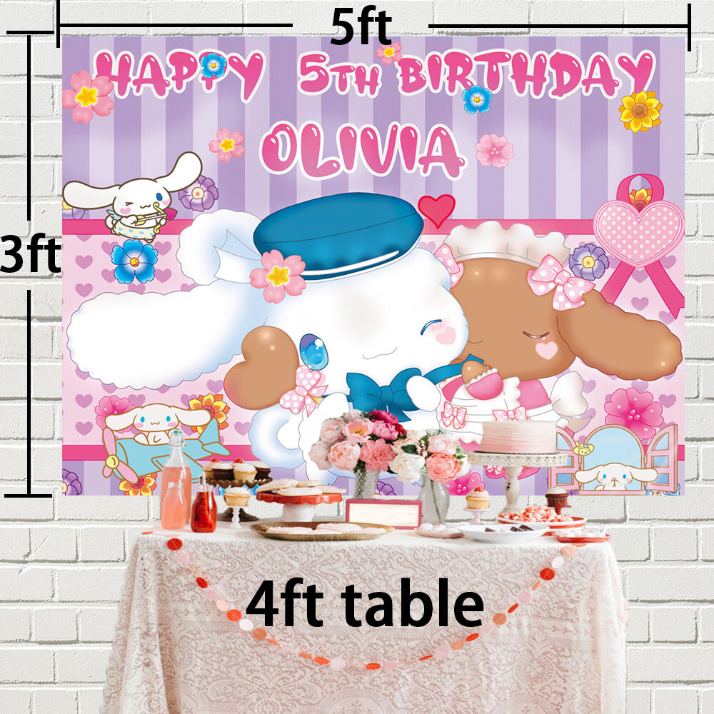 Cinnamoroll Personalised Custom Banner Backdrop Party Supplies Birthday Gift
