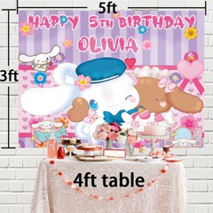 Cinnamoroll Personalised Custom Banner Backdrop Party Supplies Birthday Gift
