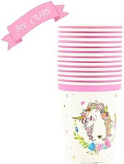 Unicorn Themed Birthday Party Plates Supplies Serve 16 Guest – 130 Pieces
