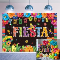 Mexican Fiesta Backdrop Mexican Party Decorations 7X5Ft Mexican Theme Paper Flow