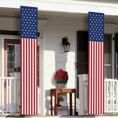 2-Pack Patriotic American Flag Banners – Perfect for July 4th Celebrations