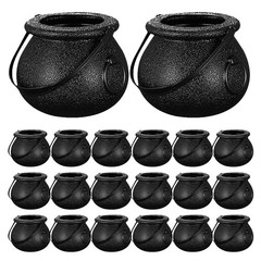 20 Pcs Cauldron Candy Bucket Halloween Witch Kettles Pot Containers