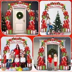 3Pcs Christmas Gift Box Door Banners Merry Christmas Door Cover Porch Signs X…