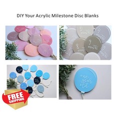 Balloon Acrylic Milestone Blanks,17pcs DIY 1st-Year Milestone Balloons Cards …