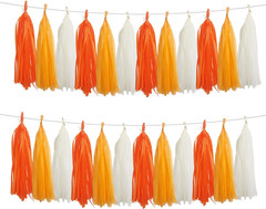 Navy Blue and Light Blue Tissue Paper Tassel(3 Colors),Paper Tassel Garland Bann