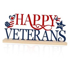 COCHIE Metal Happy Veterans Day Sign, Thank You Veteran Table Centerpieces