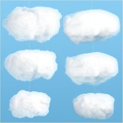 Artificial Cloud Props, Imitation 3D Cloud Hanging Decorations, Cloud Shape Room