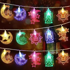 Ramadan Eid Star Moon String Lights 20 LED, 3m Battery-Operated home Decoration
