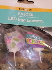 Easter Egg LED Lanterns 6 Pieces Lights Up! Happy Easter, Eggs Decoration