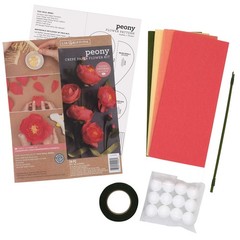 29 PCS LG40006 Crepe Paper Kit Peony Flowers Assorted Colors Craft Supplies