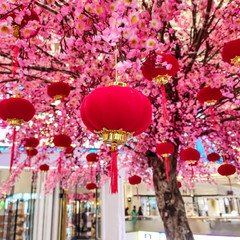 30 Pack Red Chinese Mini Lanterns Decorative Lucky Hanging Lanterns Decoration