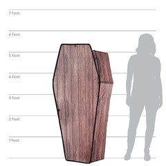 Coffin With Lid Wooden Brown – Morris Costumes
