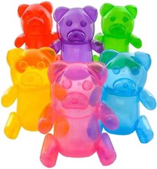 Huge Inflatable Gummy Bears Inflates Assorted Colors (About 24 Inches Tall) Poo