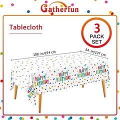 Happy Birthday Decorations: Birthday Party Supplies Set – Birthday Dots Desig…