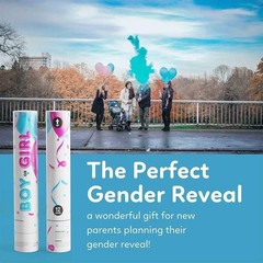 Exciting Blue Gender Reveal Party Poppers – Easy & Biodegradable 2-Pack