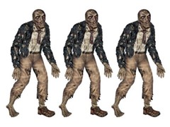 6ft Jointed Zombie Lot of 3 Halloween Party Life Size Haunted House Decorations