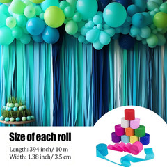 10 Rolls Crepe Paper Craft Streamers Hanging Rainbow Crepe Paper Streamers 10 Co